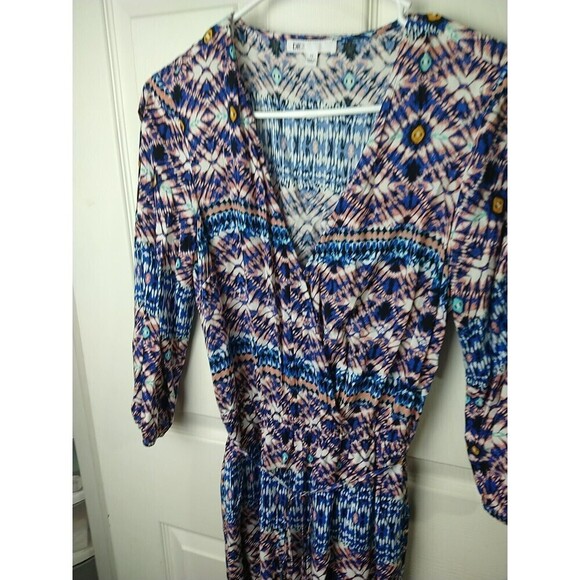 Dr 2 XS 3/4 Sleeve Tunic Belt Slit Sleeve Shorts Romper - Picture 3 of 13